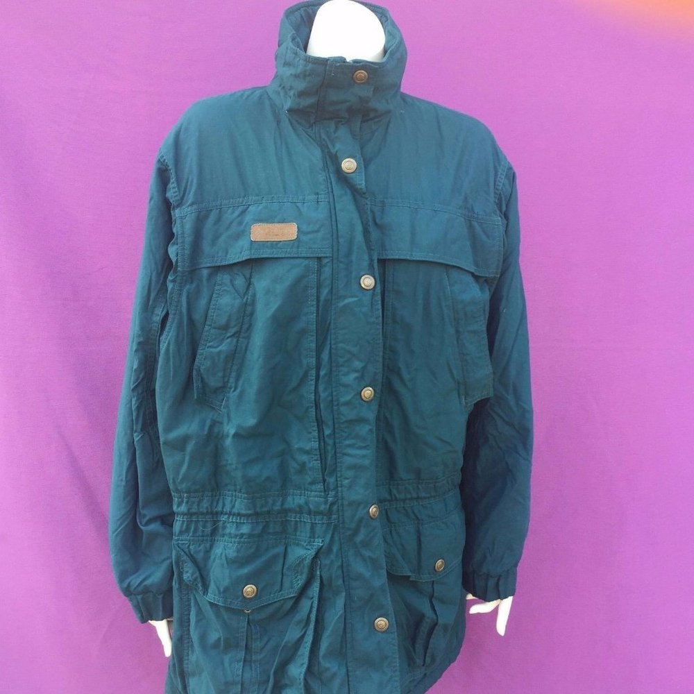 COLUMBIA women's  dark green puffer jacket size--L
